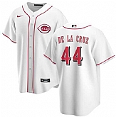 Men's Cincinnati Reds #44 Elly De La Cruz White Cool Base Stitched Baseball Jersey,baseball caps,new era cap wholesale,wholesale hats